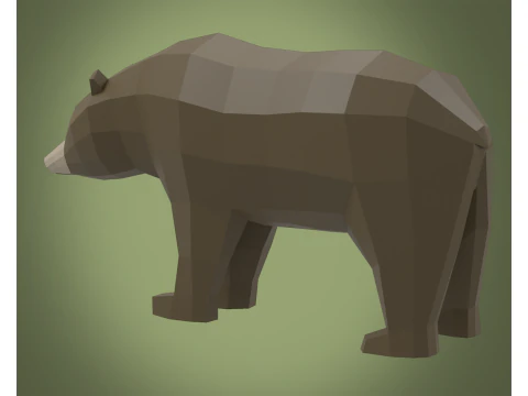 ORSO lowpoly stilizzato Modello 3D