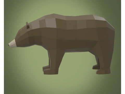 ORSO lowpoly stilizzato Modello 3D