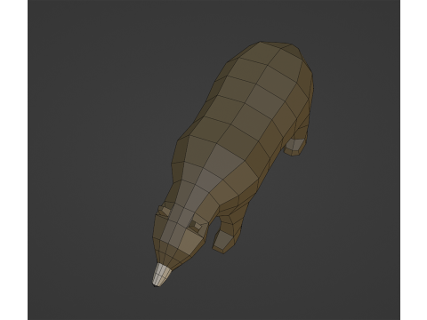 Stylized lowpoly BEAR 3D मॉडल