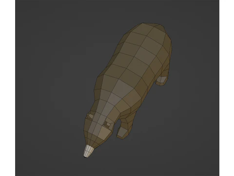 ORSO lowpoly stilizzato Modello 3D