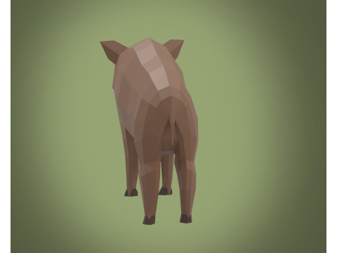 Stylized lowpoly BOAR 3D 模型