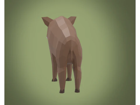 CINGHIALE stilizzato lowpoly Modello 3D