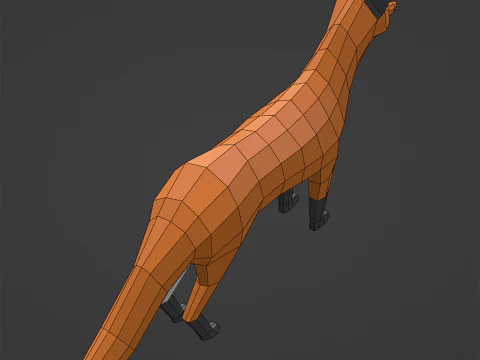 Стилизованный низкополигональный FOX 3D Модель