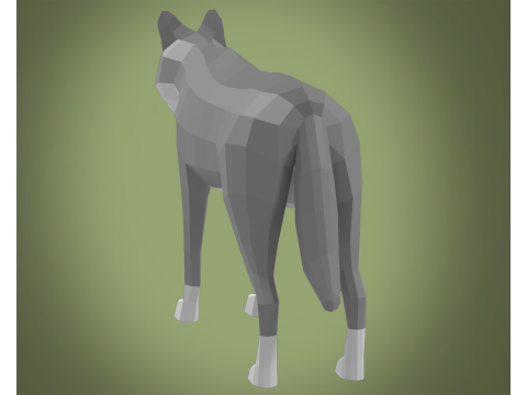 Stylized lowpoly WOLF Modelo 3D