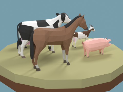 Lowpoly stylized DOMESTIC animals pack Modelo 3D