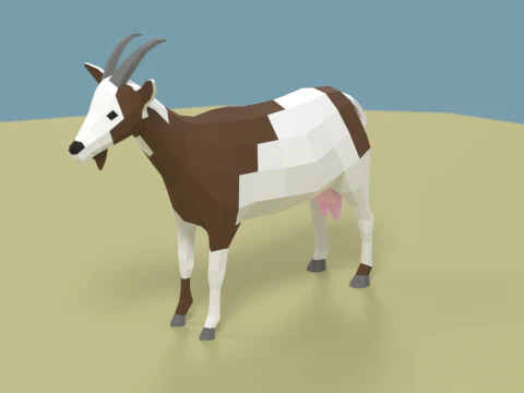 Confezione di animali domestici stilizzati lowpoly Modello 3D