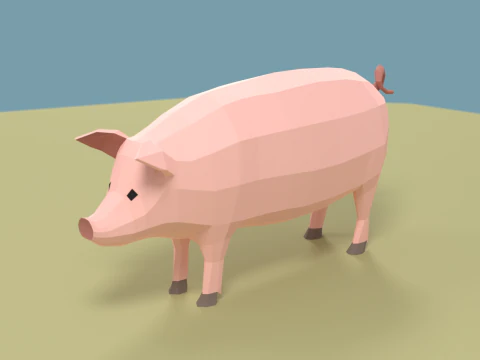 Confezione di animali domestici stilizzati lowpoly Modello 3D