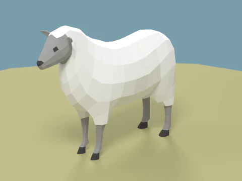 Confezione di animali domestici stilizzati lowpoly Modello 3D