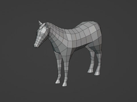 Stylized lowpoly HORSE 3D 모델