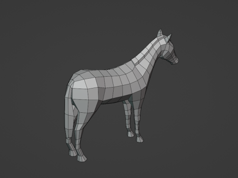 Stylized lowpoly HORSE 3D 모델