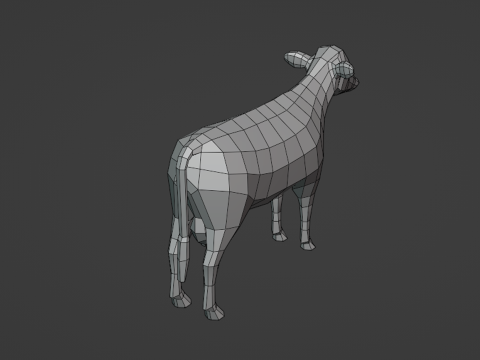 Stylized lowpoly COW Modelo 3D