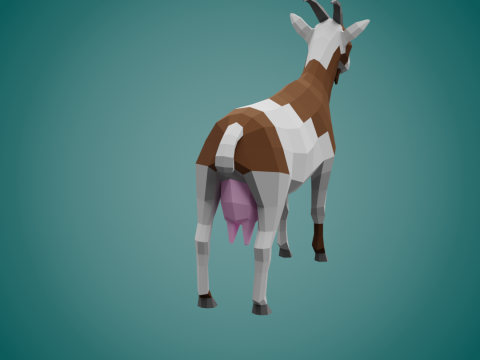 Stylized lowpoly GOAT Modelo 3D