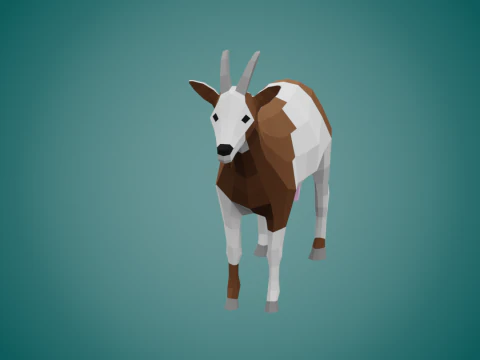 Stylized lowpoly GOAT 3D Model