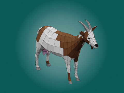 Stylized lowpoly GOAT Modelo 3D