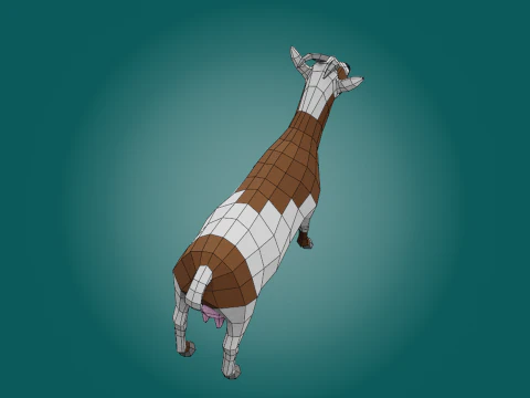 Stylized lowpoly GOAT 3D Model