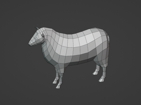 Lowpoly stylized SHEEP 3D Model