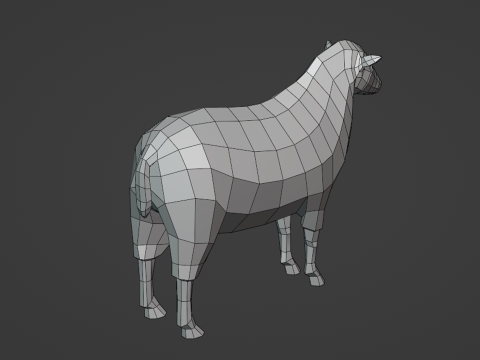 Lowpoly stylized SHEEP 3D Model