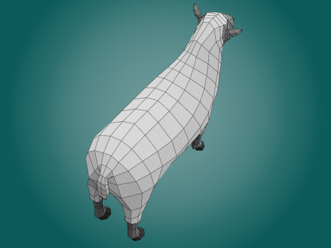 Lowpoly stylized SHEEP 3D Model