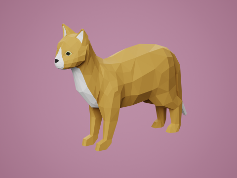 Lowpoly stylized CAT Modelo 3D