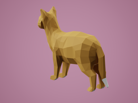 Lowpoly stylized CAT 3D Model