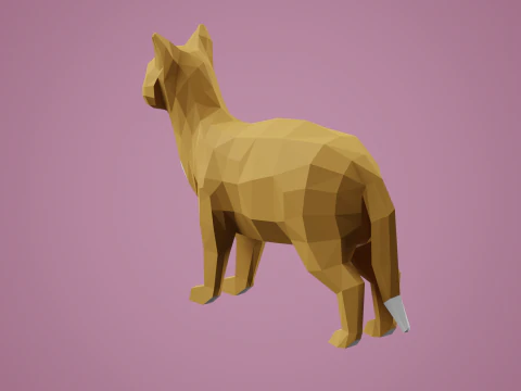 Lowpoly gestileerde KAT 3D Model