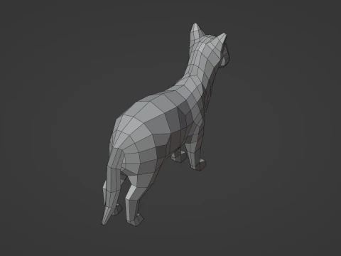 Lowpoly gestileerde KAT 3D Model