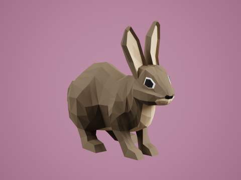 Lowpoly stylized RABBIT 3D 모델