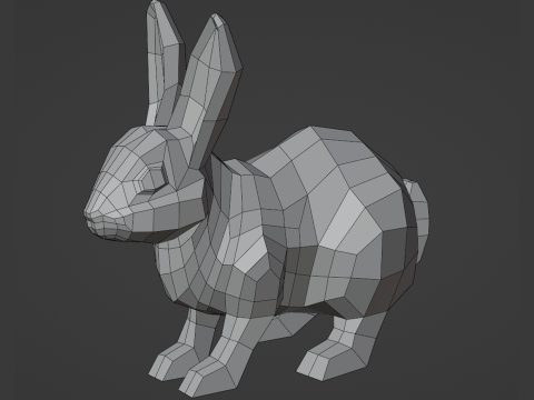 Lowpoly stylized RABBIT 3D 모델