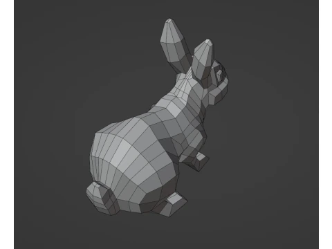 Lowpoly stylized RABBIT 3D Model