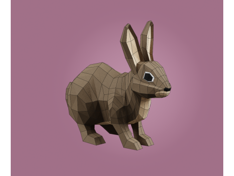 Lowpoly stylized RABBIT 3D 모델