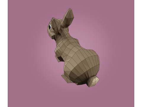 Lowpoly stylized RABBIT 3D 모델