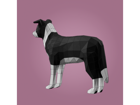 Lowpoly stylized DOG 3D Model