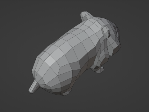 Lowpoly stylized HAMSTER 3D Model
