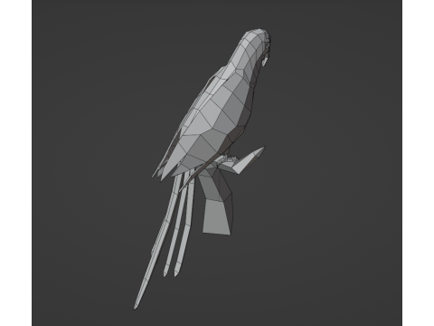 Lowpoly stylized PARROT 3D Model