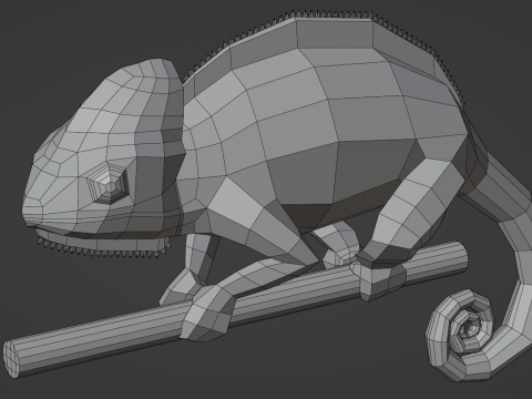 Lowpoly stylized CHAMELEON Modelo 3D