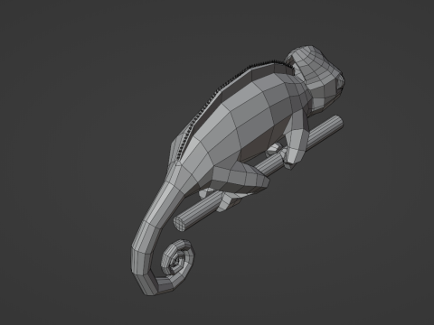 Lowpoly stylized CHAMELEON Modelo 3D