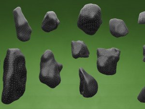 Collection of 15 stones with 4k textures Modelo 3D