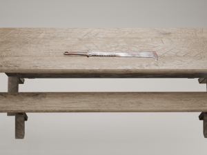 Collection of 4 models of cold weapons in post apocalypse style Modello 3D