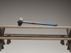 Collection of 4 models of cold weapons in post apocalypse style Modello 3D