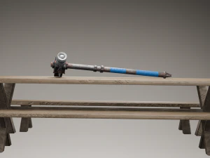 Collection of 4 models of cold weapons in post apocalypse style 3D Model