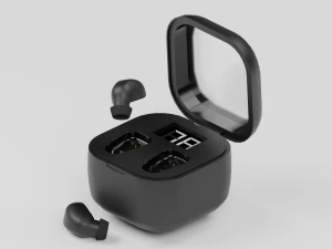 Wireless headphones and case 3D Model