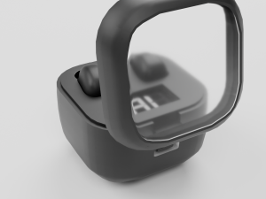 Wireless headphones and case 3D Model