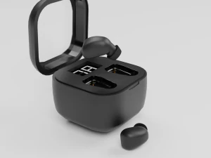 Wireless headphones and case 3D Model