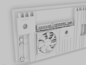 Multim&iacute;dia automotiva Modelo 3D