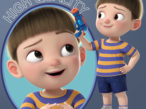 Cartoon Boy Rigged 3D Model
