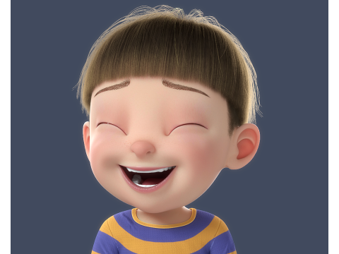 Cartoon Boy Rigged 3D 模型