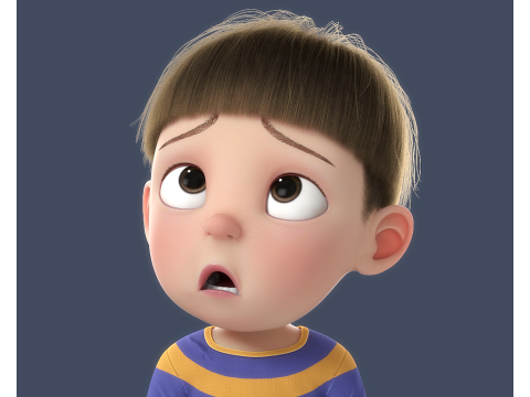 Cartoon Boy Rigged 3D 模型