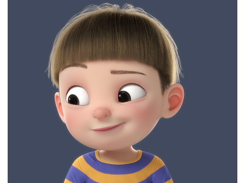 Cartoon Boy Rigged 3D 模型