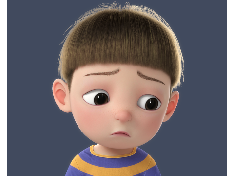 Cartoon Boy Rigged 3D 模型
