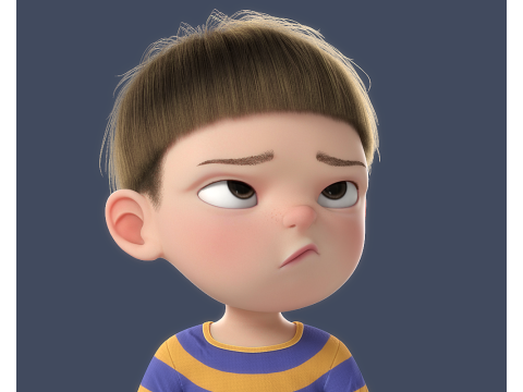 Cartoon Boy Rigged 3D 模型